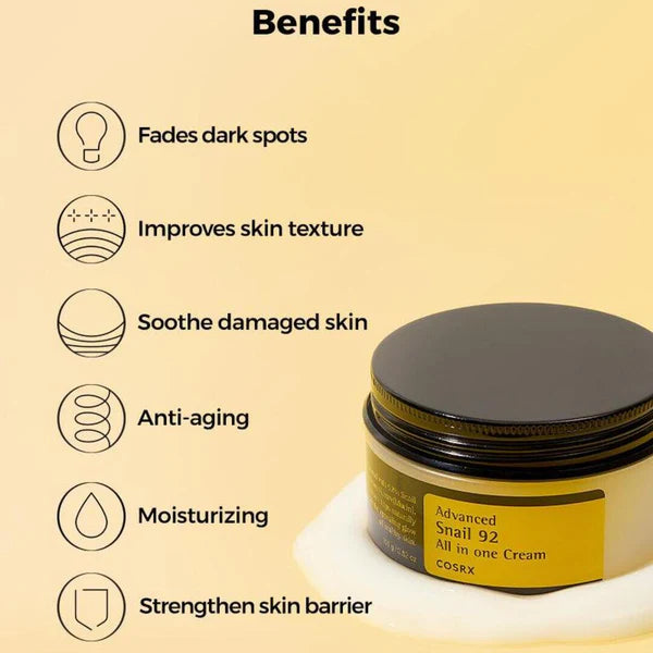 Crema Facial Caracol Advanced 92 100 Gr – Hidratación y Regeneración Profunda