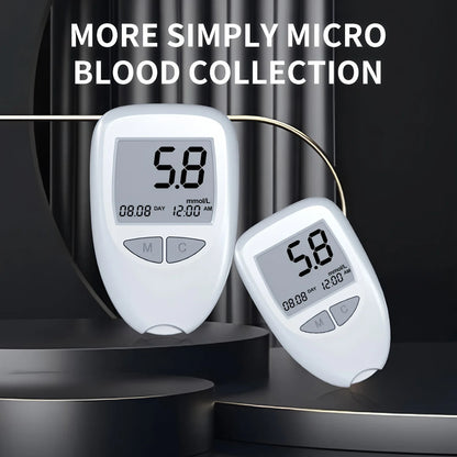 Medidor de Glucosa en Sangre Digital con 50 Tiras y Lancetas Estériles – Kit Completo para Monitoreo en Casa